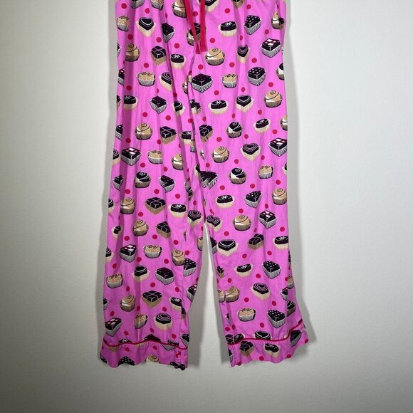 La Senza Pink Sweet Treat Print Button-up PJ Set Medium 100% Cotton! - Picture 7 of 7